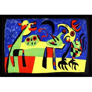 Joan Miró (1893-1983), Pies szczekający na księżyc - praca dwustronna