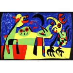 Joan Miró (1893-1983), Pies szczekający na księżyc - praca dwustronna