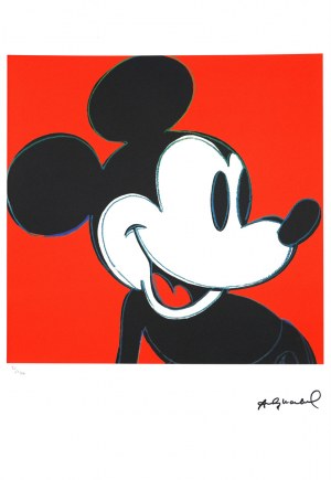 Andy Warhol (1928-1987), Myszka Miki na czerwonym tle