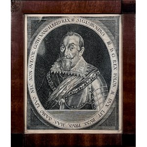 Miedzioryt z wizerunkiem króla Zygmunta III Wazy