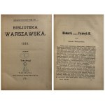 WARSCHAUER BIBLIOTHEK Jahr 1889 Band II NICE EGZ.
