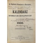 CALENDAR 1906 - WARSAW ESTATES TARIFFS