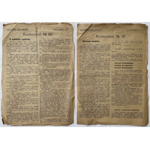 KOMUNIKÁCIA č. 60 a 61 Rok 1917