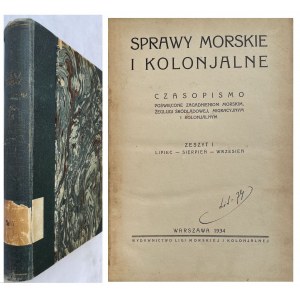SPRAWY MORSKIE I KOLONJALNE 1934