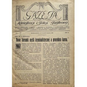 GAZETA ADM. A ŠTÁTNA POLÍCIA 1927