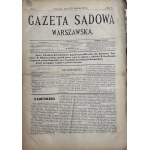 GAZETA SĄDOWA WARSZAWSKA Jahr 1877