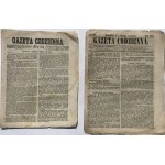 DAILY GAZETTE Jahr 1835-1853 vier Ausgaben