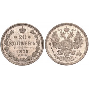Russia 20 Kopeks 1875 СПБ HI