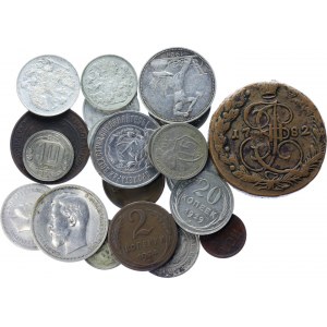 Russia Lot of 22 Coins 1782 - 1940