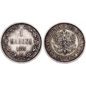 Russia - Finland 1 Markka 1874 S