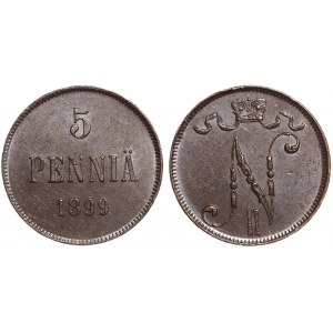 Russia - Finland 5 Pennia 1899