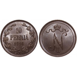 Russia - Finland 10 Pennia 1916