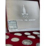 Russia - USSR Full Proof Set of 28 Silver Coins 1977 - 1980