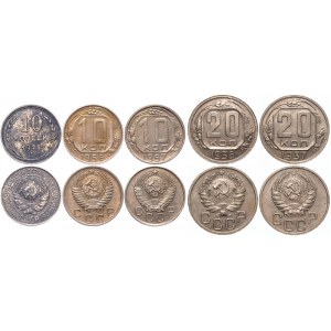 Russia - USSR Lot of 5 Coins 1925 - 1957