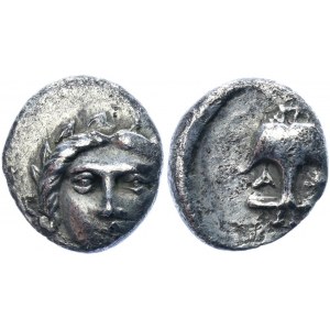 Ancient Greece Apollonia Pontika AR Diobol 400 - 300 BC