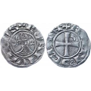 Crusaders Antioch Bohemond III AR Denier 1163 - 1201 (ND)