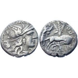 Roman Republic Sextus Pompeius Festus AR Denarius 137 BC