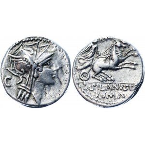 Roman Republic Silanus AR Denarius 91 BC
