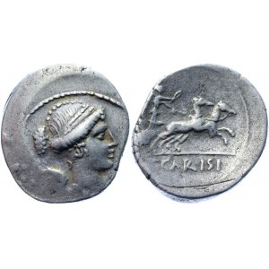 Roman Republic T. Carisius AR Denarius 46 BC