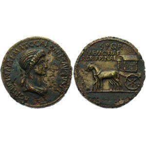 Roman Empire Gaius Caligula Æ Sestertius 37 - 41 AD