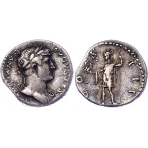 Roman Empire Rome AR Denarius 125 - 128 AD Hadrian