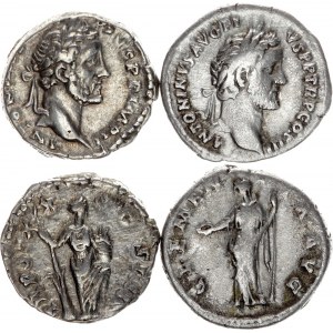Roman Empire 2 x Denarius 138 - 161 AD, Antoninus Pius