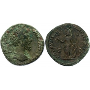 Roman Empire Marcus Aurelius Æ Sestertius 164 AD