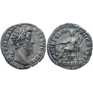 Roman Empire Commodus AR Denarius 187 - 188 AD