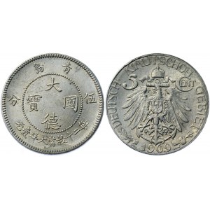 China Kiau Chau 5 Cents 1909 German Occupation