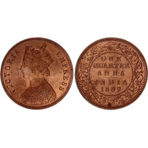 British India 1/4 Anna 1889 C
