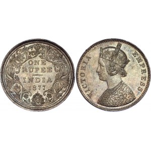 British India 1 Rupee 1877 B