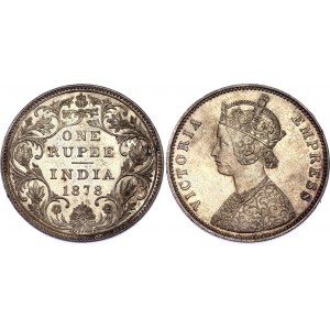 British India 1 Rupee 1878 B