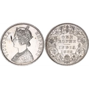 British India 1 Rupee 1886 B