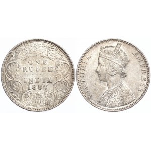 British India 1 Rupee 1887 B