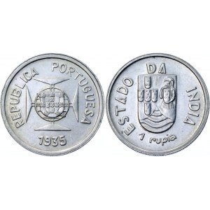 India Portuguese 1 Rupia 1935