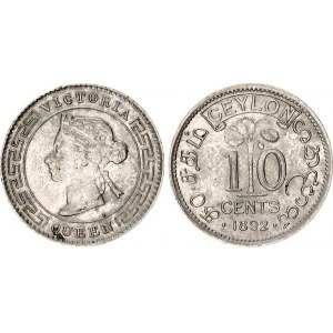 Ceylon 10 Cents 1892