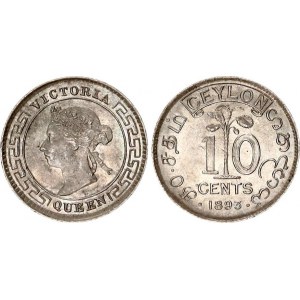 Ceylon 10 Cents 1893