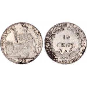 French Indochina 10 Centimes 1922 A