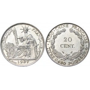 French Indochina 20 Centimes 1937