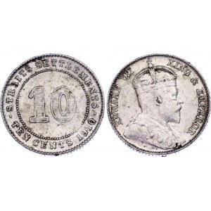 Straits Settlements 10 Cents 1910