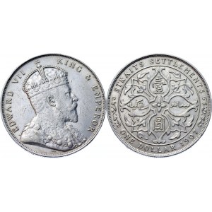Straits Settlements 1 Dollar 1907