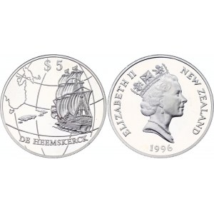 New Zealand 5 Dollars 1996