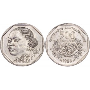 Central African Republic 500 Francs 1986