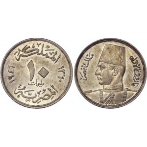Egypt 10 Milliemes 1941 AH 1360