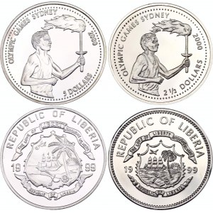 Liberia 2-1/2 & 5 Dollars 1999