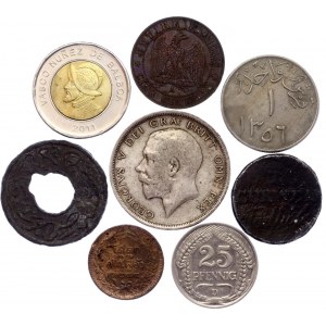World Lot of 8 Coins 19th-20th Century
