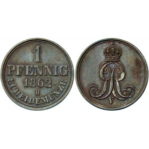German States Hannover 1 Pfennig 1862 B