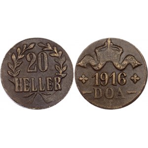German East Africa 20 Heller 1916 T