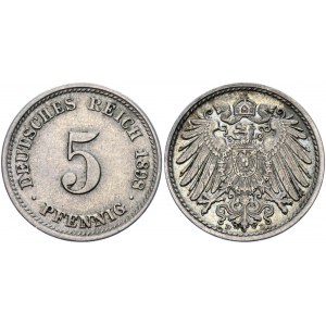 Germany - Empire 5 Pfennig 1898 D