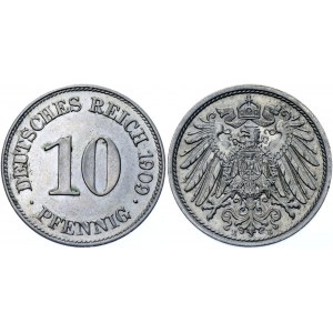 Germany - Empire 10 Pfennig 1909 E Rare